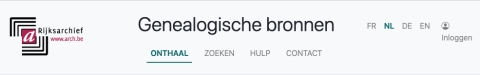 Nieuwe genealogische site Rijksarchief Rijksarchief